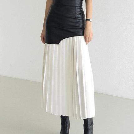 Elegant Pleated High Waist Midi Skirt for Spring 2022 - Stylish and Flattering Design