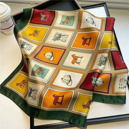 Elegant 70x70CM Printed Polyester Scarf for Timeless Style