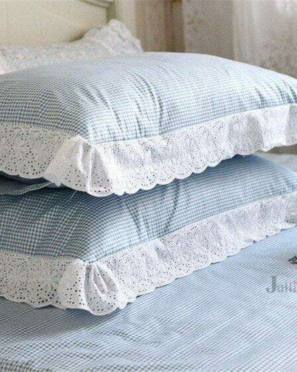 Luxurious European-Style White Satin Lace Pillowcase Set - Infuse Your Bedroom with Elegance