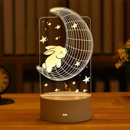Enchanting 3D Illusion LED Night Light - Illuminate Your Space with Wonder