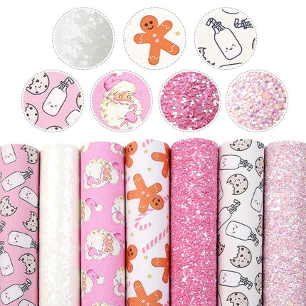 Elegant Pink Lychee Glitter Faux Leather Craft Sheets for Stunning DIY Projects