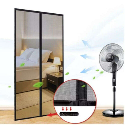 Insect-Proof Magnetic Mesh Screen Door with Automatic Soft Close Mechanism