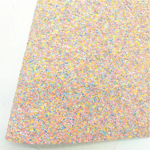 Glittery Pink, Yellow, and Mint Faux Leather DIY Sheets with Floral and Easter Bunny Prints