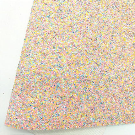 Sparkling Easter Faux Leather Crafting Sheets - Assorted Glitter in Pink, Yellow, and Mint