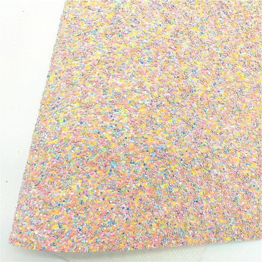 DIY Pink Yellow Mint Glitter Leather Dots & Flowers Easter Bunnies Faux Leather Sheets