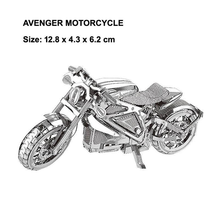 Metal 3D Transport Puzzle Kit: Build Your Own Racing Motorcycle, Truck, and Train Models for Ages 12 and Up