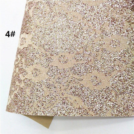 Leopard Print Glitter Lace Faux Leather Craft Sheets - Ultimate DIY Creations Kit