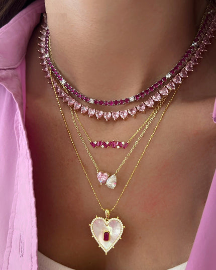 Radiant Desire CZ Diamond Tennis Necklace