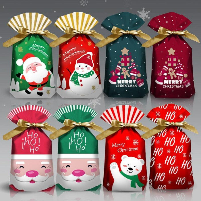 Santa's Festive Candy Gift Bag Set - Pack of 5