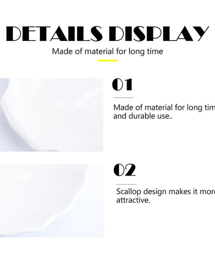 Charming Scalloped White Ceramic Dish with Timeless Elegance