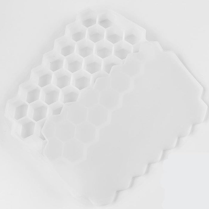 Honeycomb Ice Cube Tray Set with 37 Cavities and Lid - Perfect for Chilled Beverages