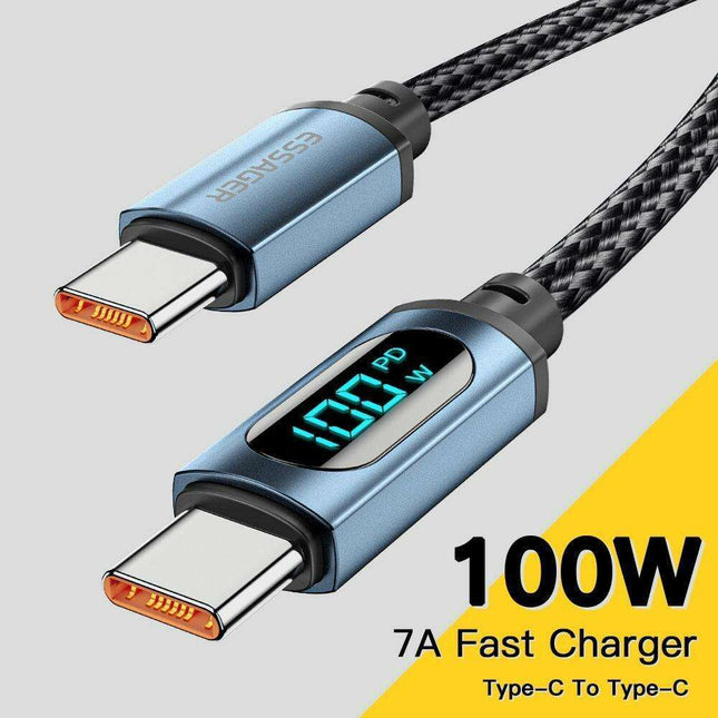 Essager Advanced Smart LED USB C Charging Cable - Rapid 100W Power & High-Speed Data Transfer