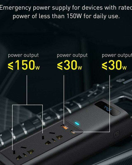 150W Car Power Inverter with LED Display - The Essential Travel Companion for All Your Charging Needs