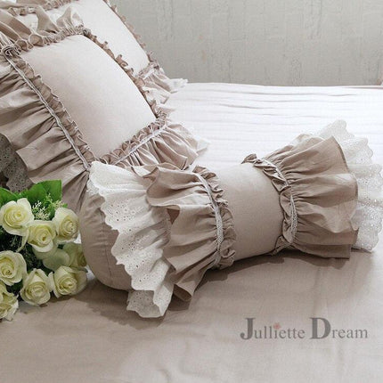 Luxe Artisan White Lace Pillow Ensemble