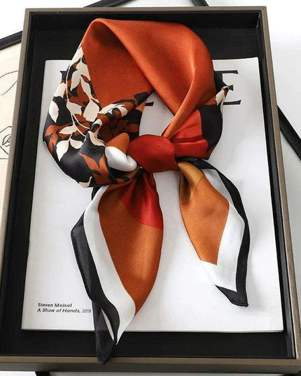 Elegant Leopard Print Silk Scarf - Premium Women's Fashion Accessory