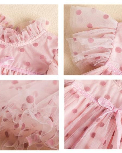 Adorable Pink Polka Dot Dress for Toddler's Celebratory Moments