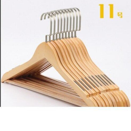 Elegant White Wooden Hanger Set with Gold Hooks for Fashionable Closet Organization