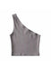 Chic One-Shoulder Summer Crop Top for Effortless Elegance