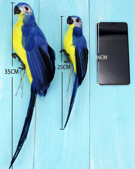 Vibrant Tropical Parrot Garden Sculpture - Realistic Outdoor Bird Decor