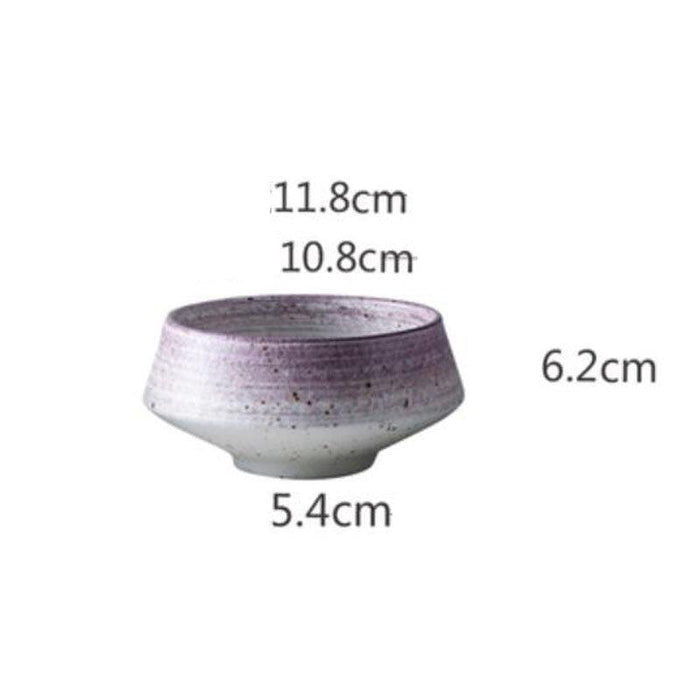 Elegant Nordic Stoneware Dining Set - Chic Purple Glazed Plates and Bowls - Premium Tableware for Stylish Dining