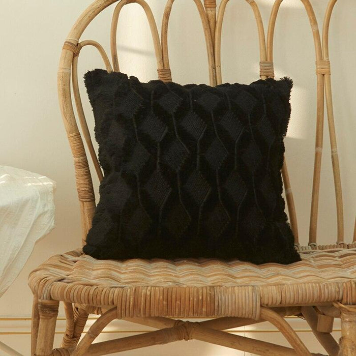 Luxurious Reversible Nordic Stripe Plush Pillow Covers
