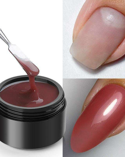 At-Home Salon Nail Extension Kit – Milky White UV Builder Gel for Professional Results