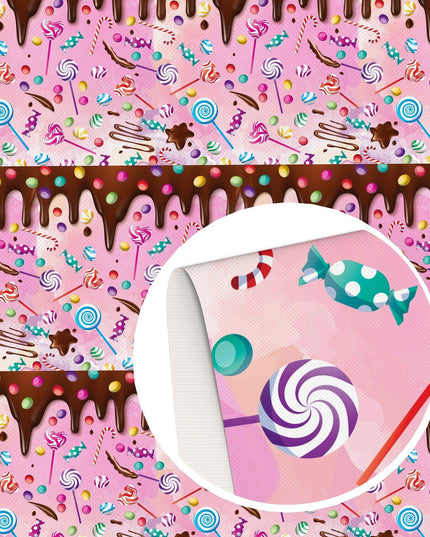 Whimsical Cake Candy Faux Leather Crafting Kit for DIY Accessories and Bags