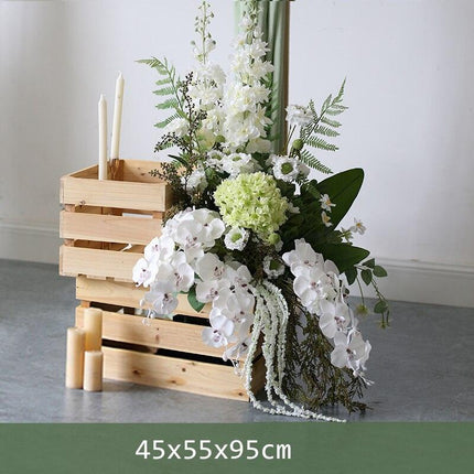 Elegant Green Silk Floral Arrangement for Wedding Decor - Maison d'Elite's JAROWN Flower Row