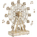 Interactive Musical Wooden Ferris Wheel Model Kit - Fun Educational Craft for All Ages