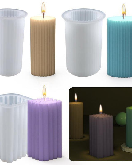 Candle Crafting Masterpiece: Roman-Style Silicone Mold Set for Creative Artistry