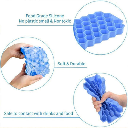 Vibrant Honeycomb Silicone Ice Cube Mold - Ideal for Cocktails and Frozen Delights