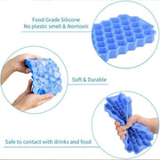 Vibrant Honeycomb Silicone Ice Cube Mold - Ideal for Cocktails and Frozen Delights