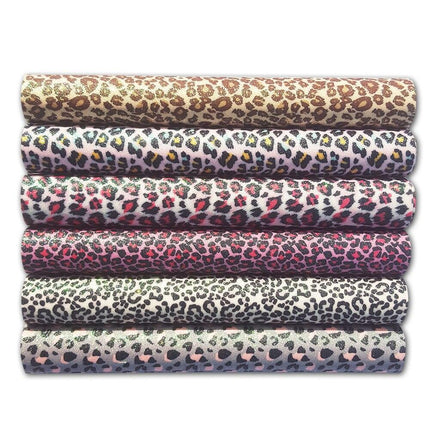 Glittering Leopard Print Faux Leather Crafting Roll: Ignite Your Creative Spirit!