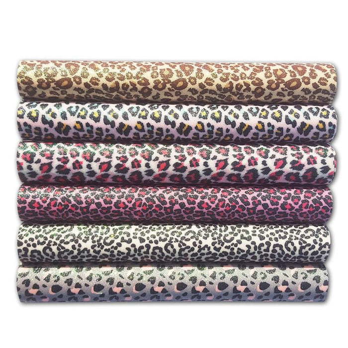 Leopard Print Glitter Synthetic Leather Crafting Roll: Elevate Your DIY Projects