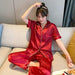 Luxurious Leopard Print Satin Pajama Set for Women - Indulge in Comfort and Style
