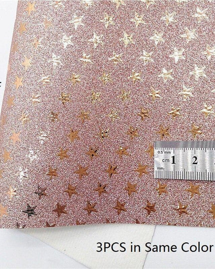 Sparkling Rose Gold Glitter Leather Crafting Sheet - Transform Your DIY Projects with Elegance