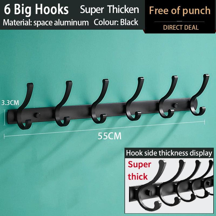 Space-Saving Aluminum Robe Hook Set: Durable Storage Solution