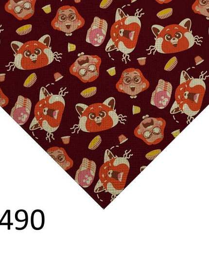 Cartoon-Inspired Faux Leather Crafting Sheet for Creative DIY Projects