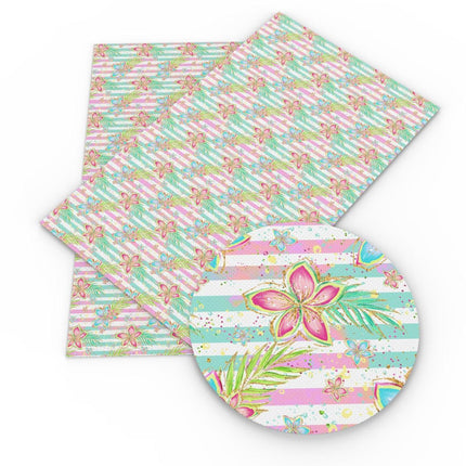 Charming Floral Synthetic Leather Craft Sheets - Essential for Creatives