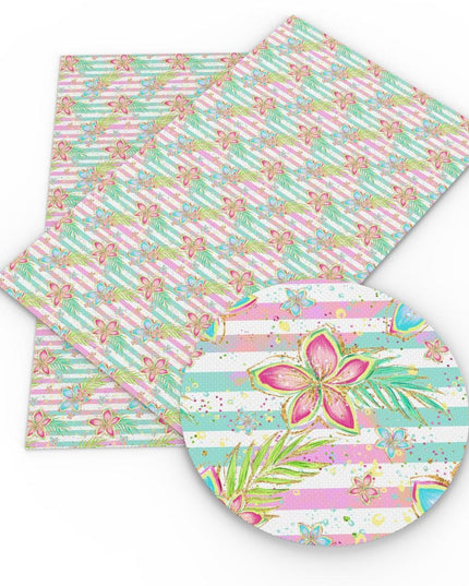 Charming Floral Synthetic Leather Craft Sheets - Essential for Creatives