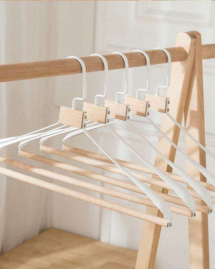 Chic Wooden Hanger Set with Wide Shoulders for Stylish Closet Storage
