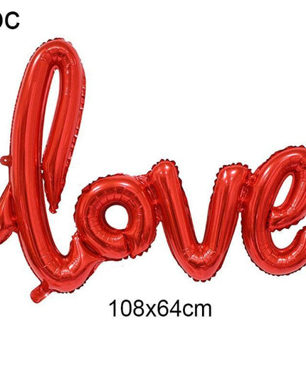 Romantic Red Heart Foil Balloon: Heartfelt Love Letter Design for Unforgettable Celebrations