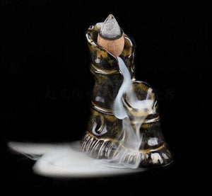 Dragon Incense Burner Smoke Backflow Best Cone Censer incense Holder mini Office Desk Home Decor Teahouse Ornament-Home Décor›Home Fragrance›Incense & Incense Holders›Incense Holders-Très Elite-B-Très Elite