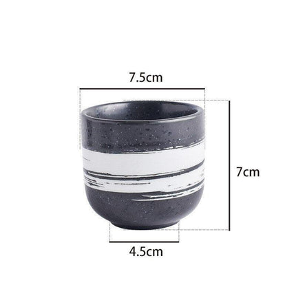 Elegant Artisan Japanese Large Ceramic Tea Cup with Unique Glaze Finish