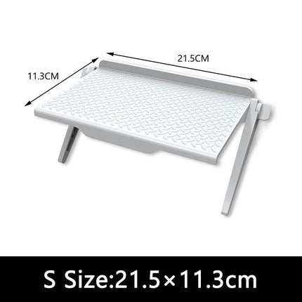 Versatile Adjustable Desktop Stand with Integrated Media Organizer in Chic Black or White