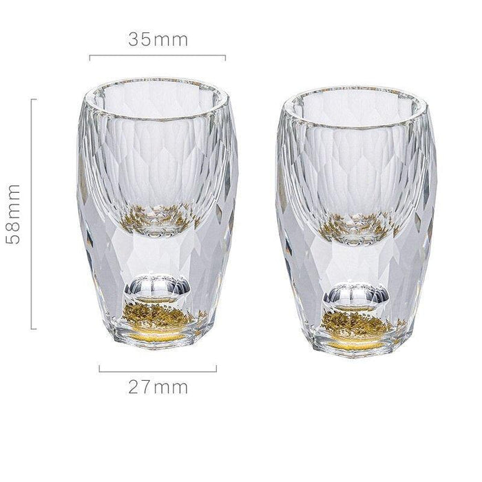 Exquisite Gold Foil Crystal Glass Tumblers for Refined Drinking Experience