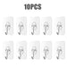 10-Pack Clear Wall Hooks Set with Strong Adhesive - Hanging Storage Hangers