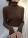 Chic Autumn Pullover: Knitted Button Long Sleeve Sweater