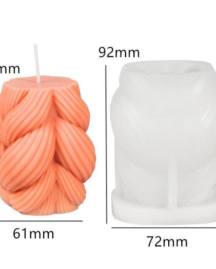 Creative Spiral Pillar Silicone Mold for Unique Candle and Soap Crafting!