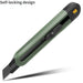 Effortless Precision Cutting: Deli Black SK2 Blade Utility Knife - Your Reliable Tool for Efficiency